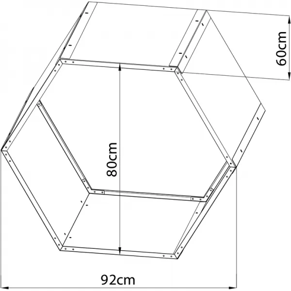 Přístřešek na dřevo G21 HEX 53 - 92 x 60 cm, antracitový 63900517