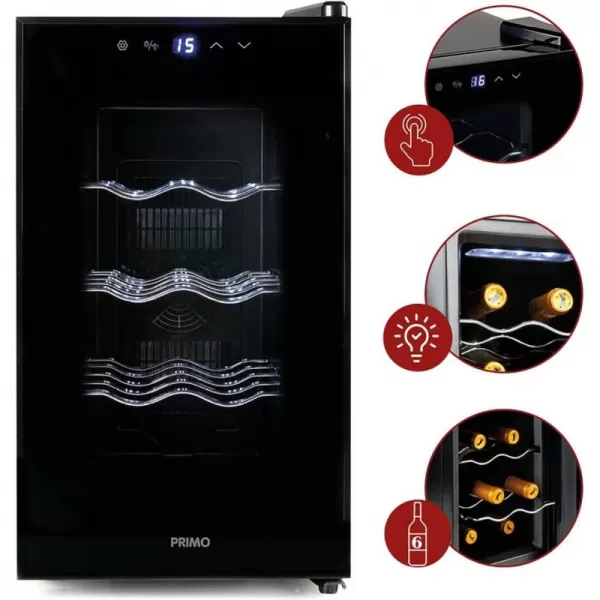 Domácí vinotéka na 8 lahví černá PRIMO PR169WK