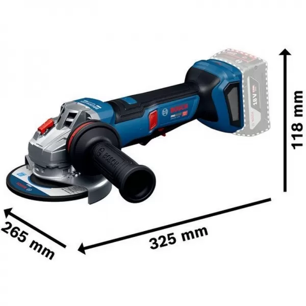 Aku úhlová bruska 18V 2x5,0Ah Bosch PRO GWS18V-11 PS 06019N4302