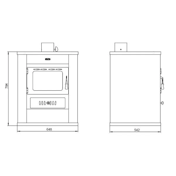 Krbová kamna s plotnou Prity WD