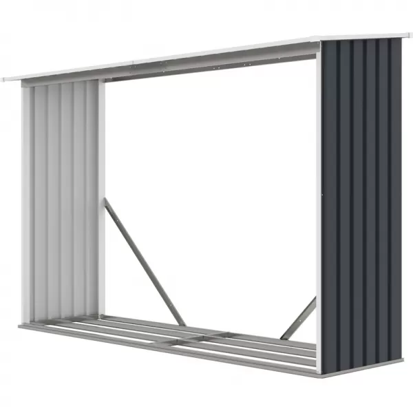 Přístřešek na dřevo G21 WOH 181 - 242 x 75 cm, antracitový 63900514
