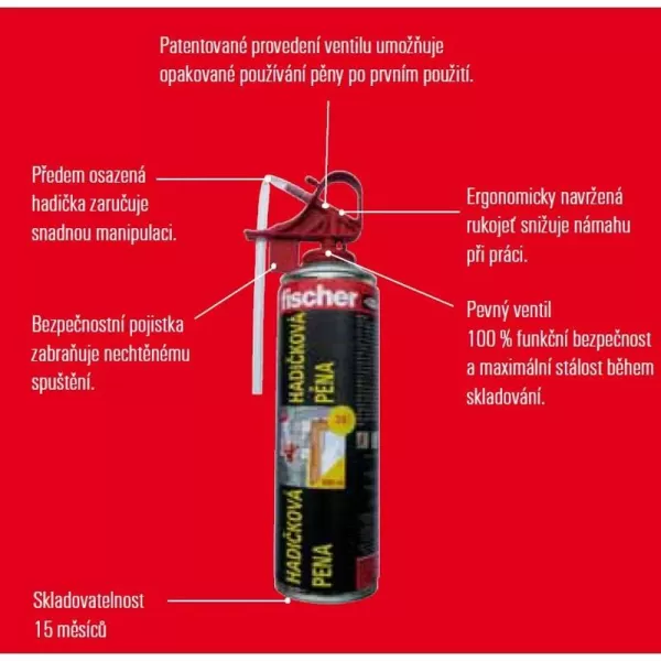 Hadičková montážní pěna FISCHER PU 750