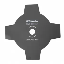 Žací nůž čtyřzubý ke křovinořezu pr. 255mm, vnitřní průměr 25,4mm, tloušťka 1,4mm