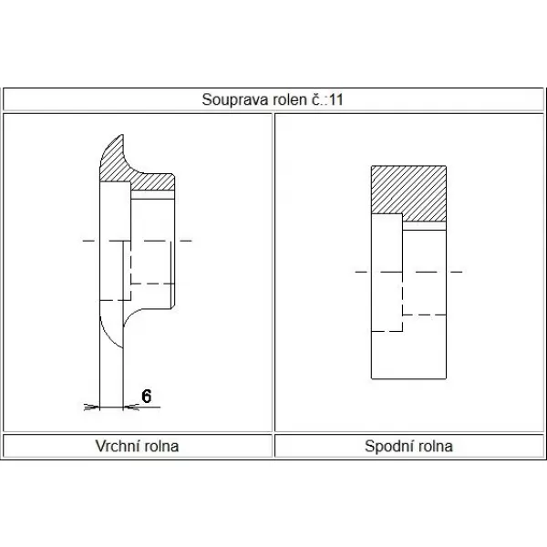 Souprava rolen č. 11 XB 50/180 SEMET 11501110
