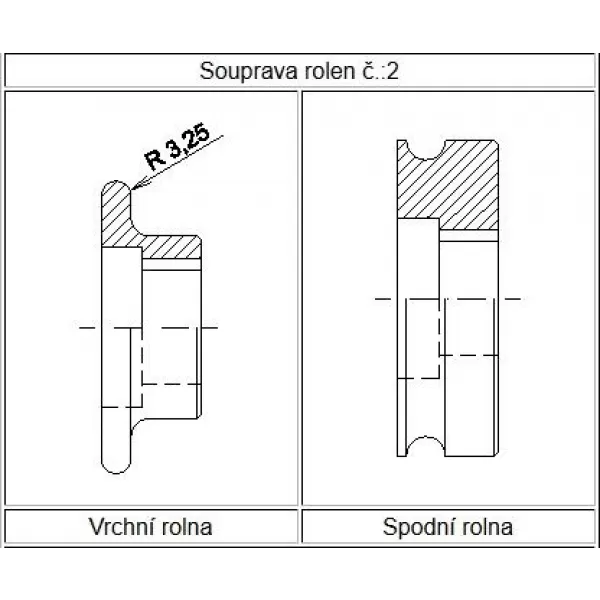 Souprava rolen č. 2 XB56/XBC56 SEMET 12501020