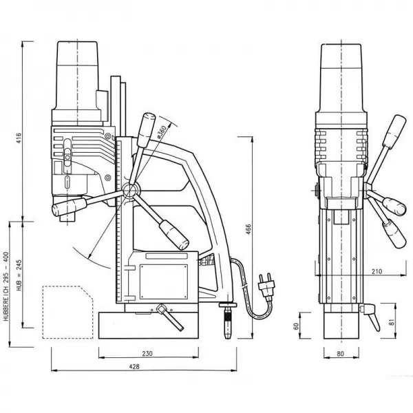 Magnetická vrtačka + sada vrtáků ZDARMA ALFRA ROTABEST 100 RL-E