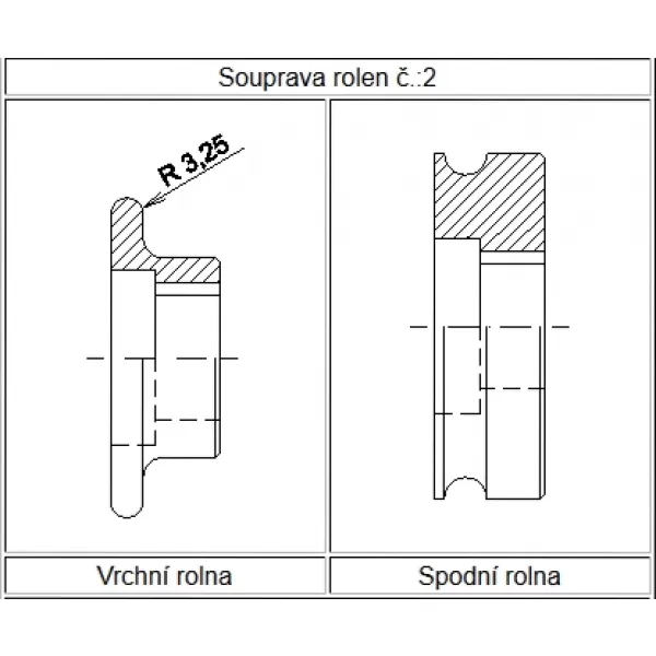 Souprava rolen č. 2 XB 50/180 SEMET 11501020