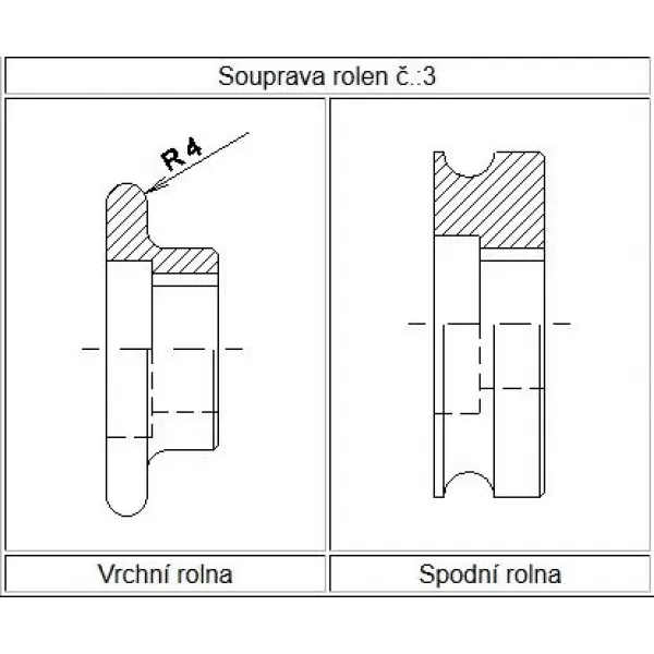 Souprava rolen č. 3 XBC 100/400 SEMET 14501030