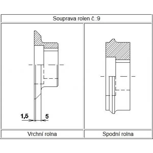 Souprava rolen č. 9 XBC 63/250 SEMET 40500026
