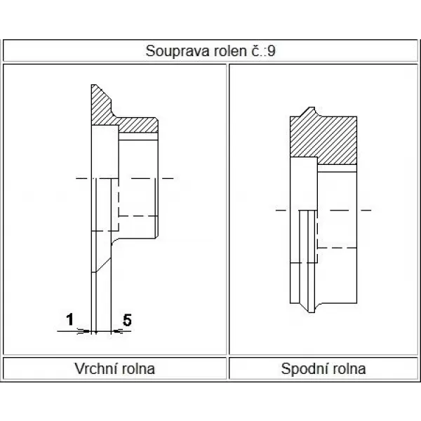 Souprava rolen č. 9 XB 50/180 SEMET 11501090