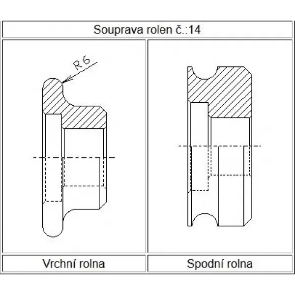 Souprava rolen č. 14 XBC 100/400 SEMET 14501140