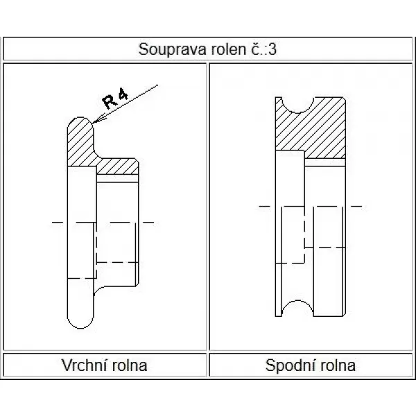 Souprava rolen č. 3 XB56/XBC56 SEMET 12501030