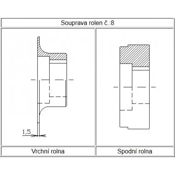 Souprava rolen č. 8 XB 50/180 SEMET 11501080