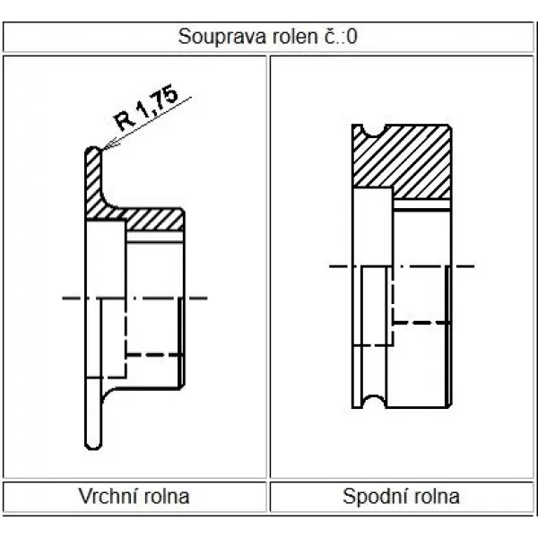 Souprava rolen č. 0 XB 50/180 SEMET 11501000