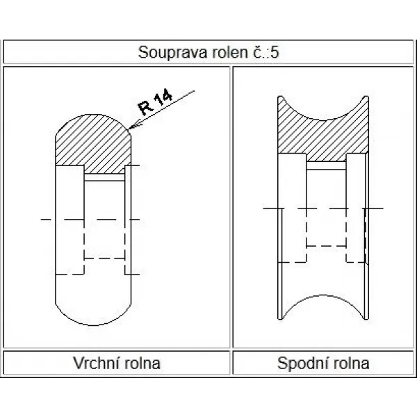 Souprava rolen č. 5 XB 50/180 SEMET 11501050