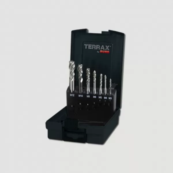 Sada jednorázových závitníků typ B HSS-CO 7dílů Terrax RUKO RUA245057ETX