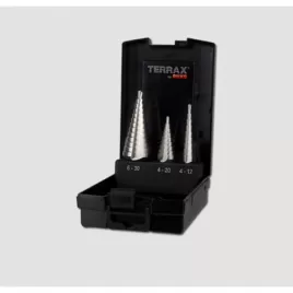 Sada 3dílů stupňovitých vrtáků do kovu HSS Terrax RUKO RUA101126RO