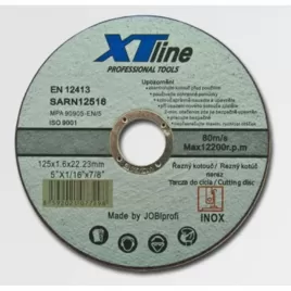 Kotouč řezný na nerez 125x1,6x22 XTline SARN12516