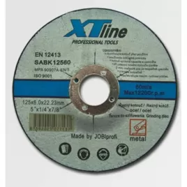 Kotouč brusný na ocel 125x6,0x22,2 XTline SABK12560