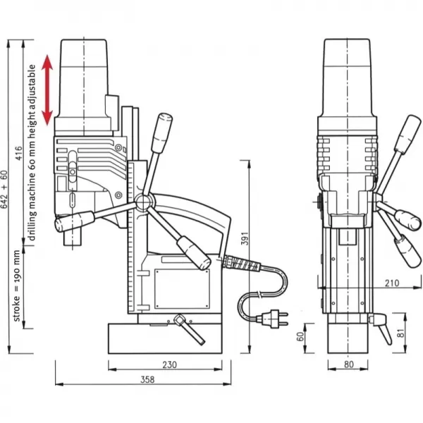 Magnetická vrtačka ALFRA ROTABEST 60 RL-E