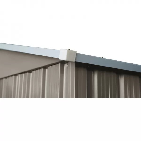 Zahradní domek kovový 2,4 x 1,7 m se sedlovou střechou hnědý Riwall RMSA 6x8