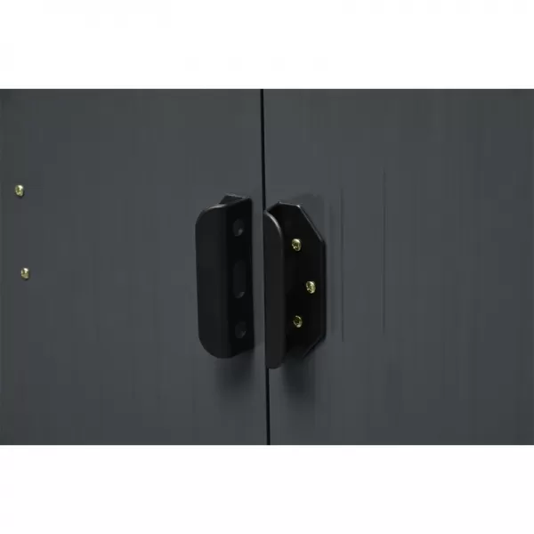 Zahradní domek kovový 3 x 2,4 m se sedlovou střechou antracit Riwall RMSA 8x10