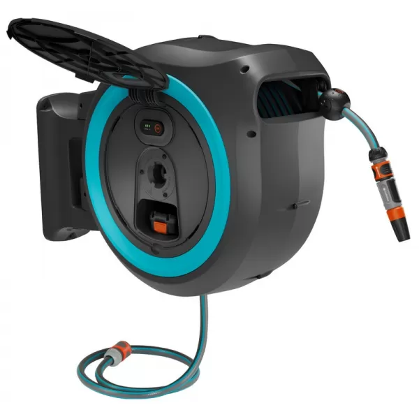 Aku nástěnný box na hadici PowerRoll XXL - 18V 1x2,5Ah, 40 m, tyrkysový Gardena 118645-20
