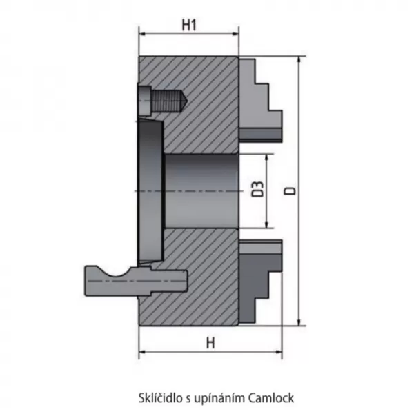 4-čelisťové sklíčidlo s nezávisle stavitelnými čelistmi průměr 315mm Camlock 8 OPTIMUM 3442888