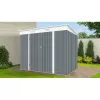 Zahradní domek kovový 2,4 x 1,8 m s pultovou střechou antracit Riwall RMSP 6x8