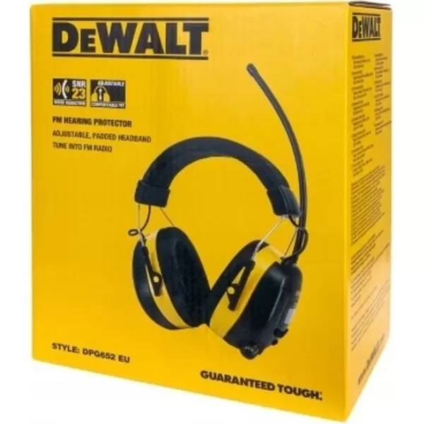 Ochranná elektronická sluchátka s Bluetooth DeWALT DPG652
