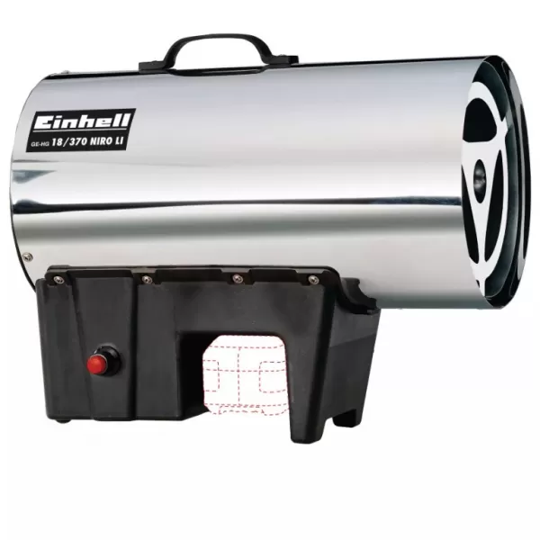 Aku horkovzdušná turbína 18V/bez aku GE-HG 18/370 Niro Li-Solo D/AT Einhell 2330805