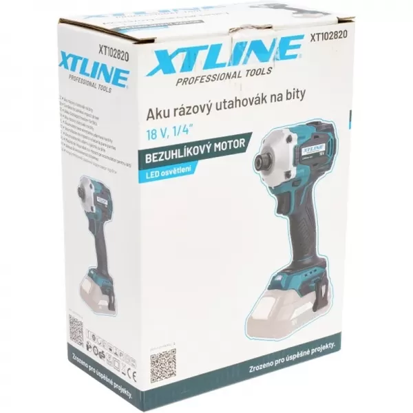 Aku rázový utahovák na bity 18 V, 1/4“, 230 Nm XTLINE XT102820