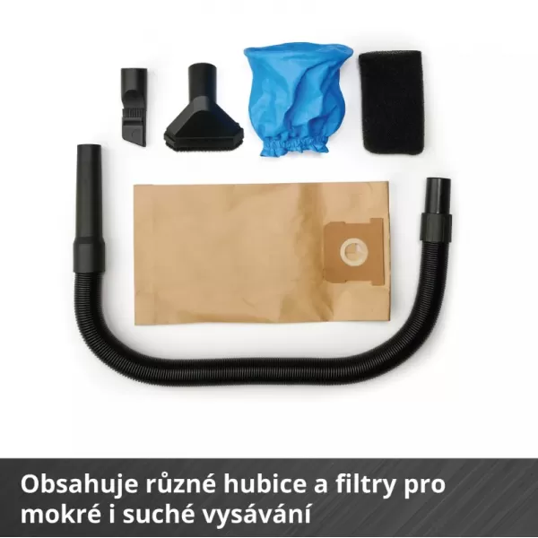 Aku vysavač na mokré a suché vysávání 18V/bez aku TE-VC 18/10 Li-Solo Einhell 2347160