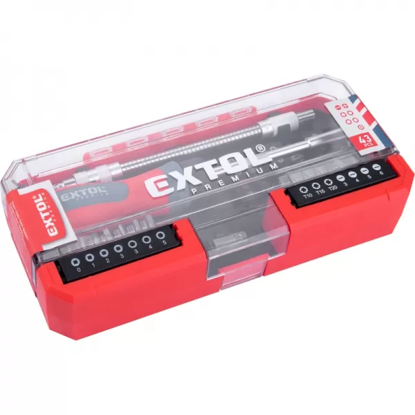 Ráčnový šroubovák s hroty, sada 43ks EXTOL PREMIUM 8819157