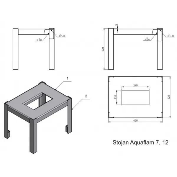 Stojan ke krbovým vložkám AQUAFLAM 7
