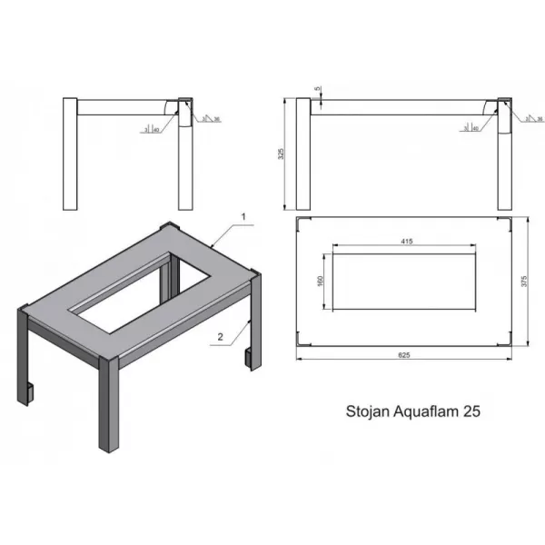 Stojan ke krbovým vložkám AQUAFLAM 25