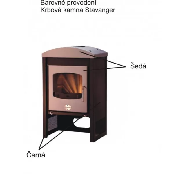 Krbová kamna HS FLAMINGO STAVANGER - black