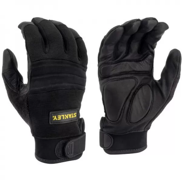 Kožené rukavice s polstrovanou dlaní Premium Leather Stanley SY800L