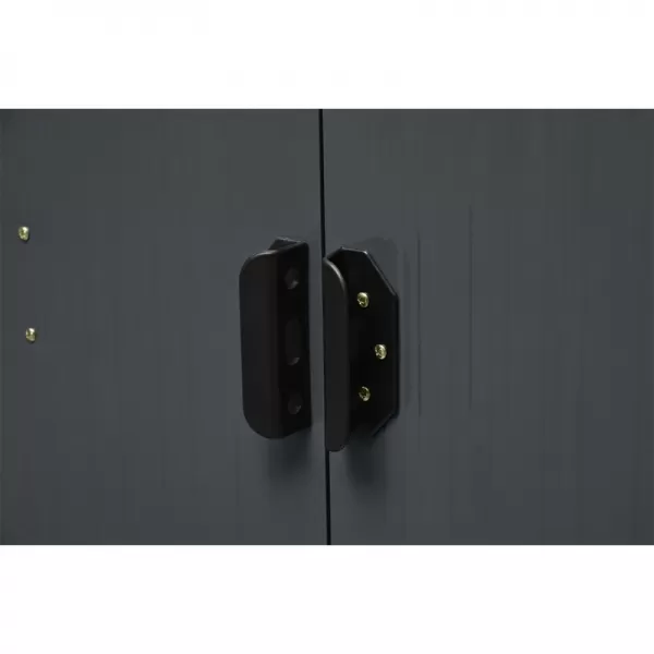 Zahradní domek kovový 2,4 x 2,8 m s pultovou střechou antracit Riwall RMSP 9x8 Anthracite LUX