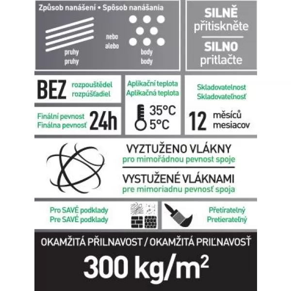 Lepidlo Soudal 380g T-REX EXTRA FIX