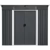 Zahradní domek kovový 2,4 x 2,8 m s pultovou střechou antracit Riwall RMSP 9x8 Anthracite LUX