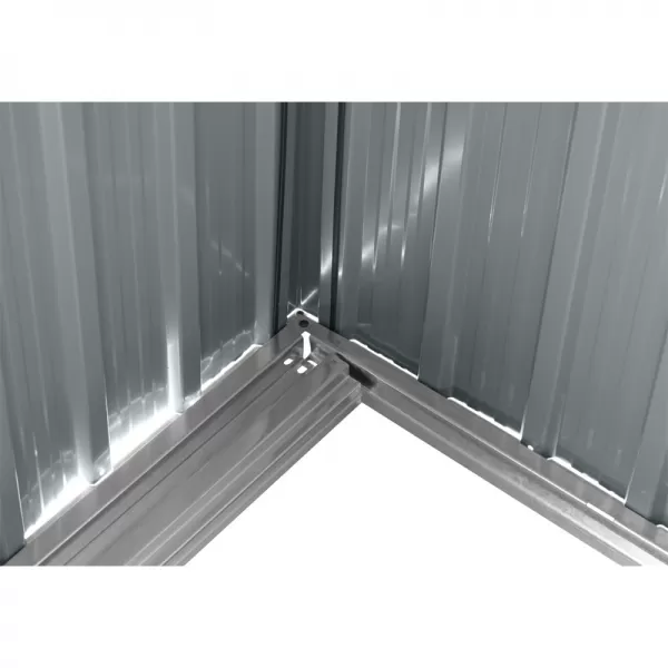 Zahradní domek kovový 2,4 x 2,8 m s pultovou střechou antracit Riwall RMSP 9x8 Anthracite LUX