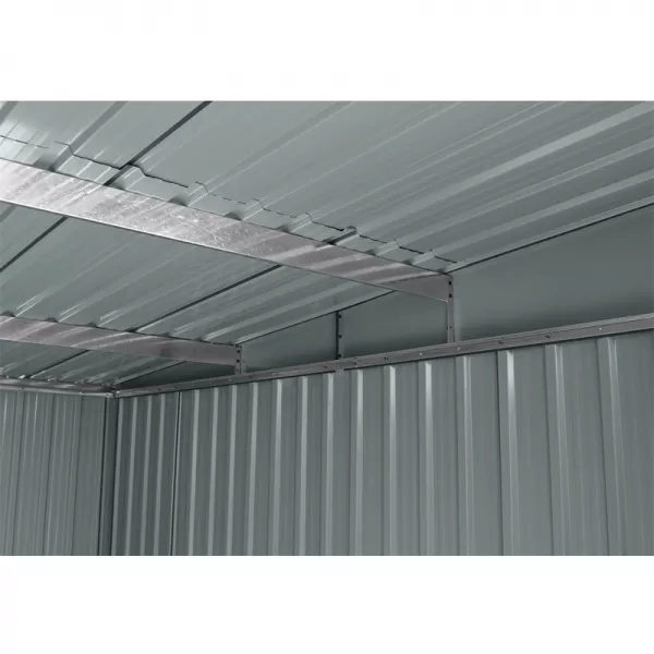 Zahradní domek kovový 2,4 x 2,8 m s pultovou střechou antracit Riwall RMSP 9x8 Anthracite LUX