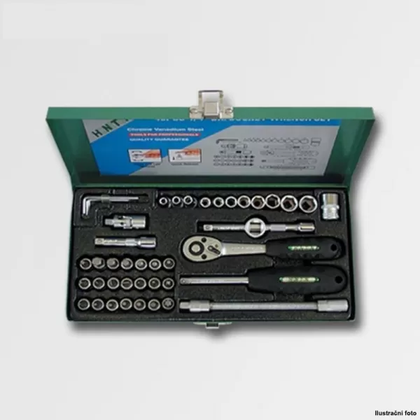 Sada hlavic 1/4" 43 dílů 40CRV HONITON H1143