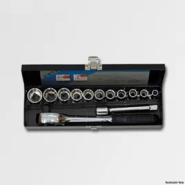 Sada 12-ti hranných hlavic 1/2" 25 dílů 40CRV HONITON H4030
