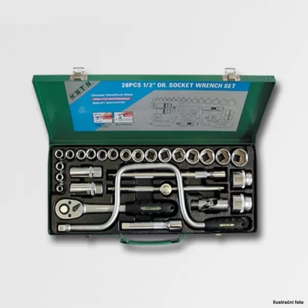 Sada hlavic 1/2" 28 dílů 40CRV HONITON H4028