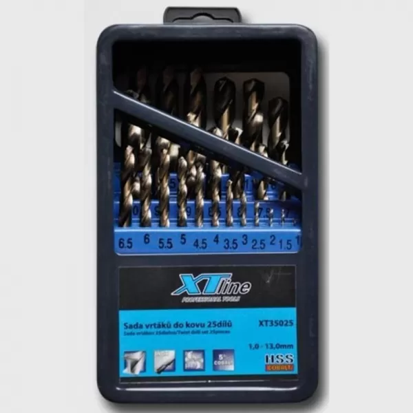 Sada vrtáků 1 - 13 mm 25 dílů cobalt XT35025