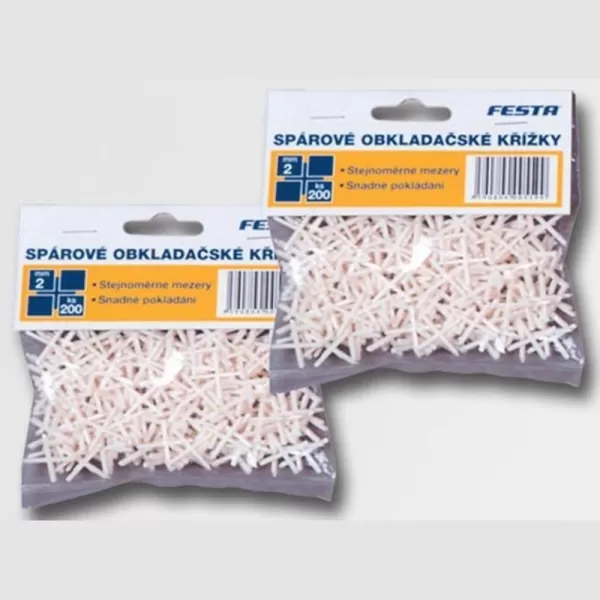 Křížky plastové 2,5 mm 200 ks ZN37151