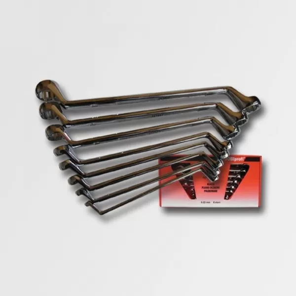 8-mi dílná sada očkových klíčů DIN838 31CrV3 chrom GK TOOLS P16831