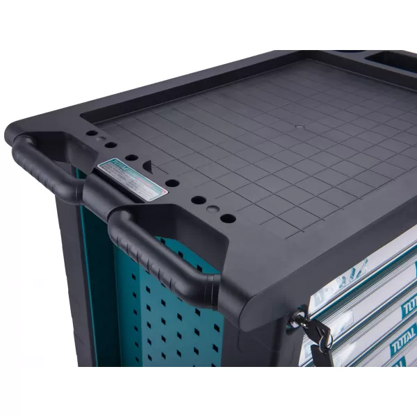 Dílenský vozík s nářadím 162ks Industrial Total THPTCS71621